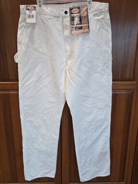 NWT Dickies white denim mens 40/32